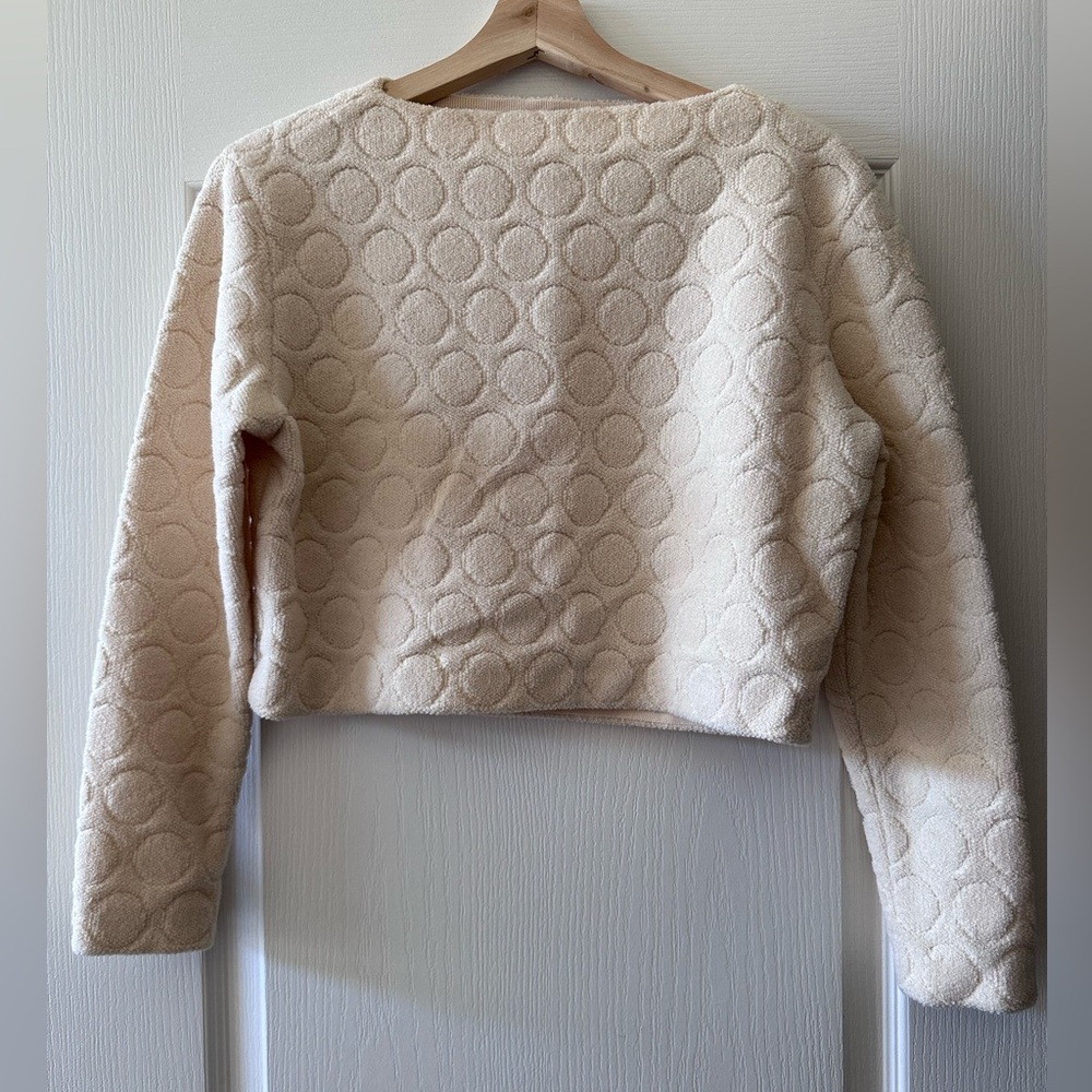 Vintage Runway Marc Jacobs Collection Boucle Teddy Cropped Circles Sweater - Picture 3 of 8
